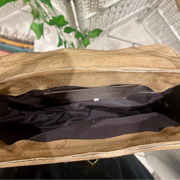 vintage handbags 1970s Genuine Suede And Cowhide. Bohemian/ Hippy - Picture 7 of 10